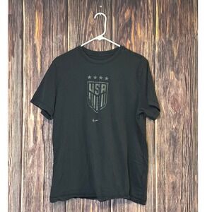 Nike USWNT 4 Star Crest T Shirt Mens Large Black USA Soccer DO8320-010
